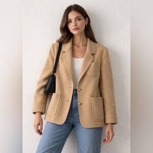 Vintage Size 48 Weinberg Designer Wool 2-Button Blazer Jacket